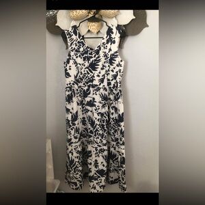 Magaschoni Navy and White Floral Dress
